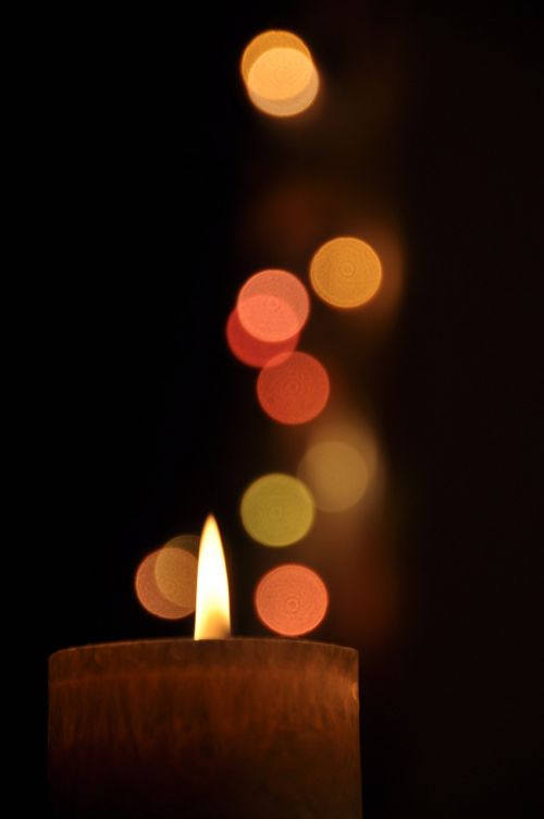 bokeh candle flame