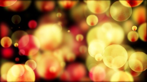 bokeh yellow red