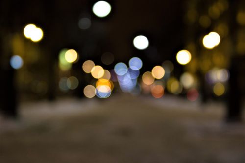 bokeh evening blurry