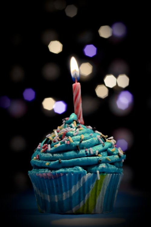 bokeh  cupcake  birthday