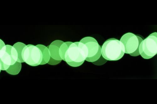 bokeh green light