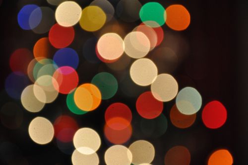 bokeh christmas lights circle background