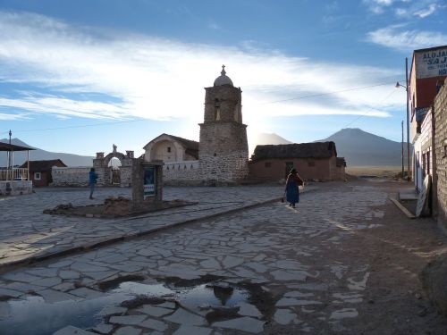 bolivia landscape church