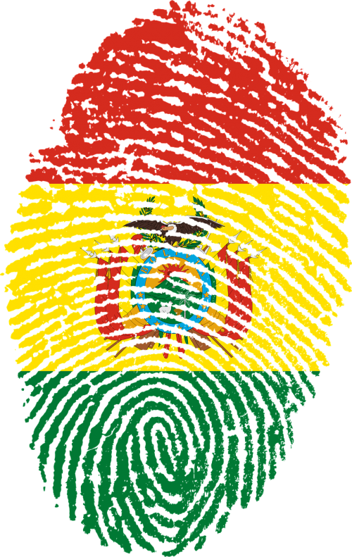 bolivia flag fingerprint