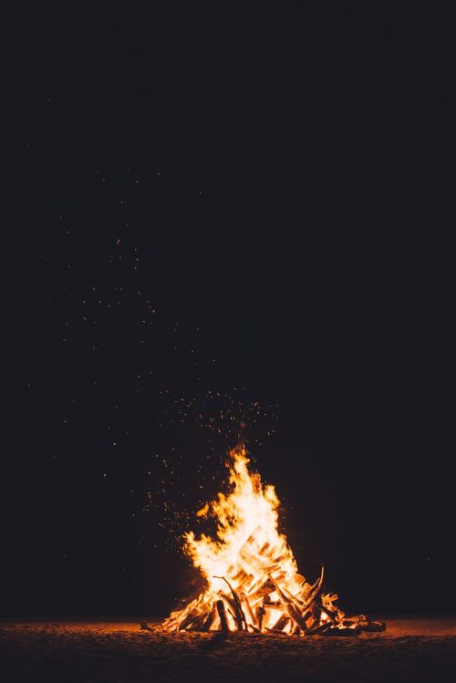 bonfire burning dark