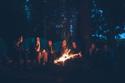 bonfire camping fire