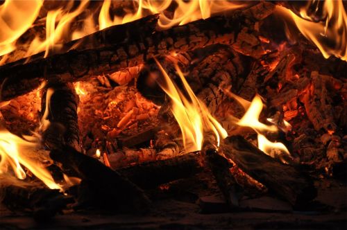 bonfire fire flames