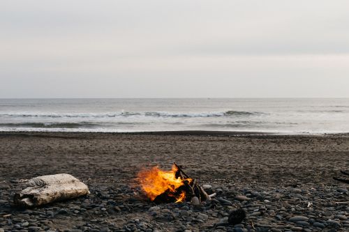 bonfire beach sand