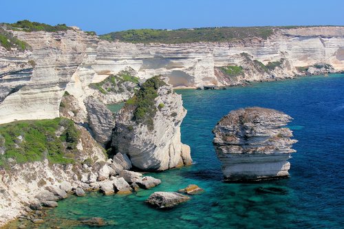 bonifacio  cliffs  sea