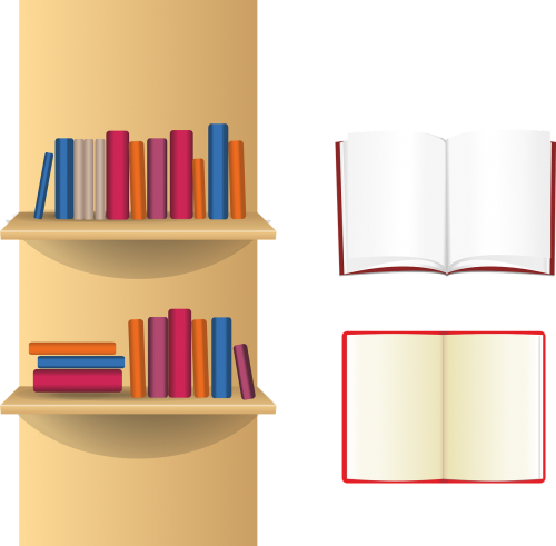 book shelf books