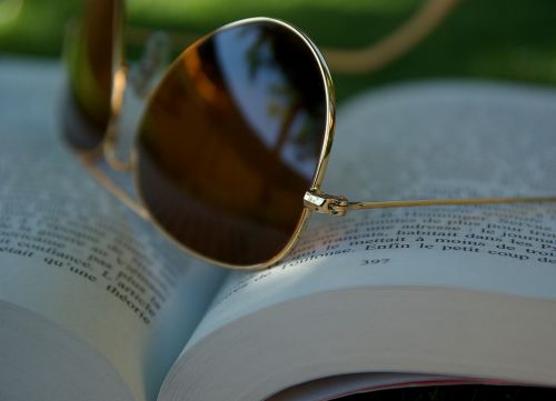 book reading sunglasses