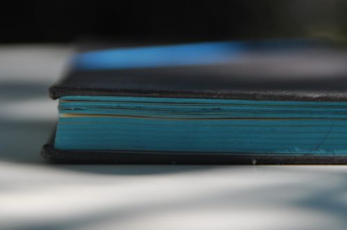 book pages blue
