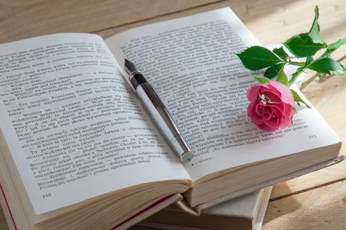 book rose pen