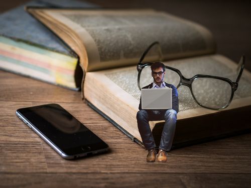 book glasses writer