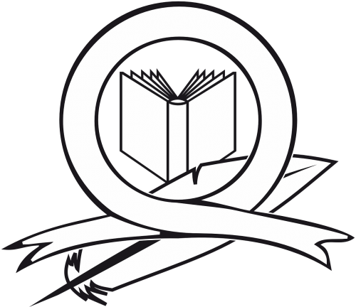 book logo ribbon