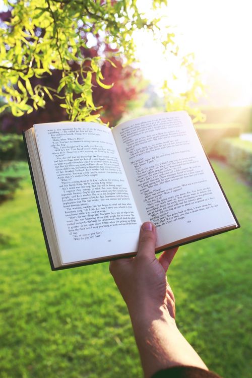 book hand reading