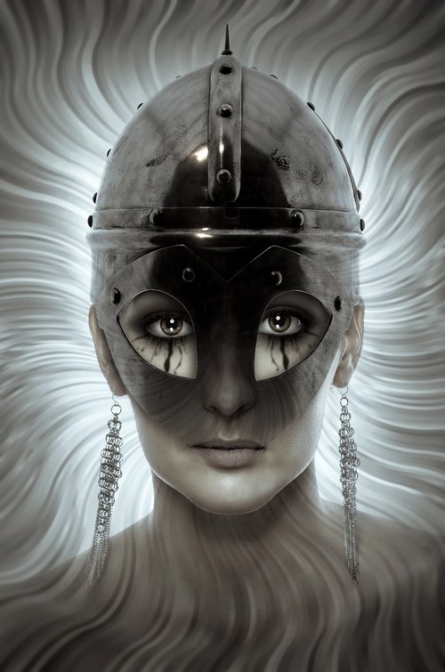 book cover  portrait  helm