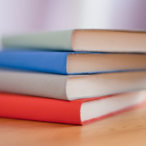 books close-up color