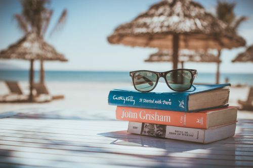 books reading beach
