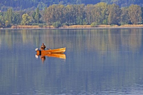 boot lake rowing boat