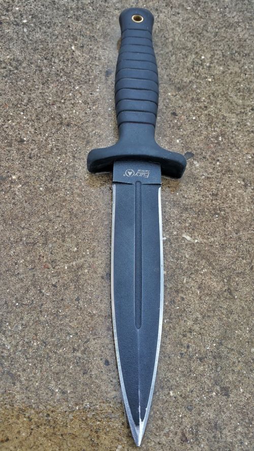 boot knife black blade
