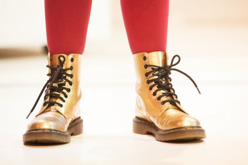 boots gold feet