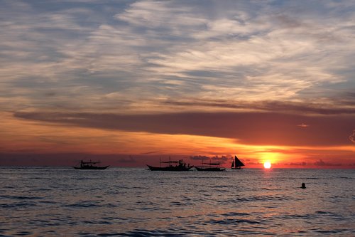 boracay  philippines  sunset