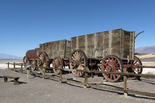 borax wagons death valley desert