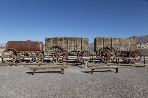 borax wagons death valley desert