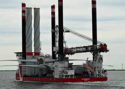 borkum working ship wind power