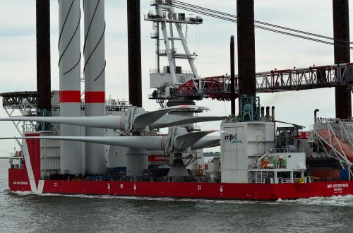 borkum working ship wind power