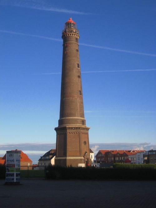 borkum lighthouse blue sky