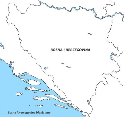 bosnia and herzegovina white map world