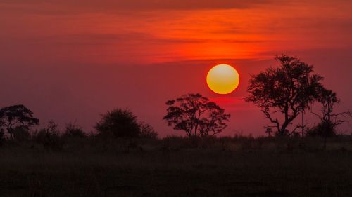 botswana okavango delta sunset