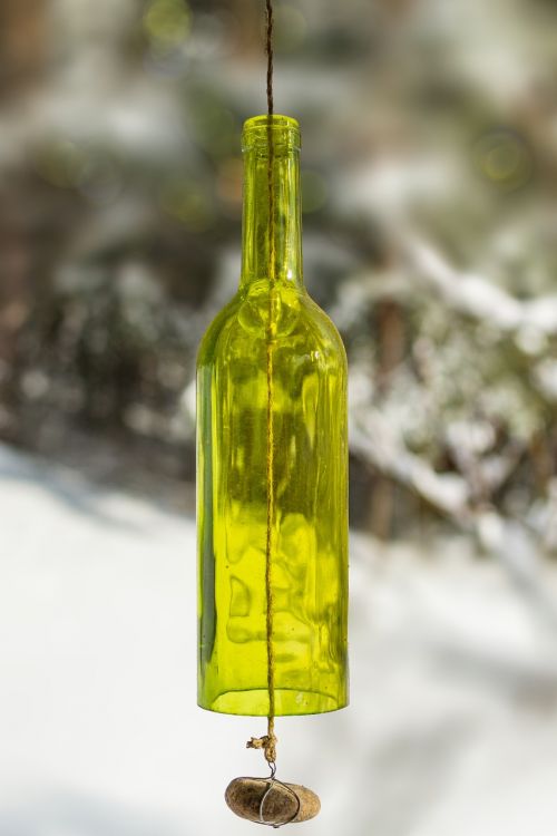 bottle glass bokeh
