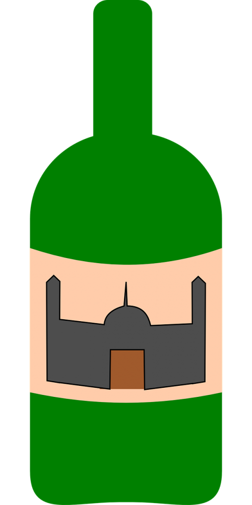 bottle wine green