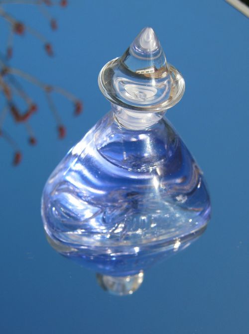 bottle blue perfume