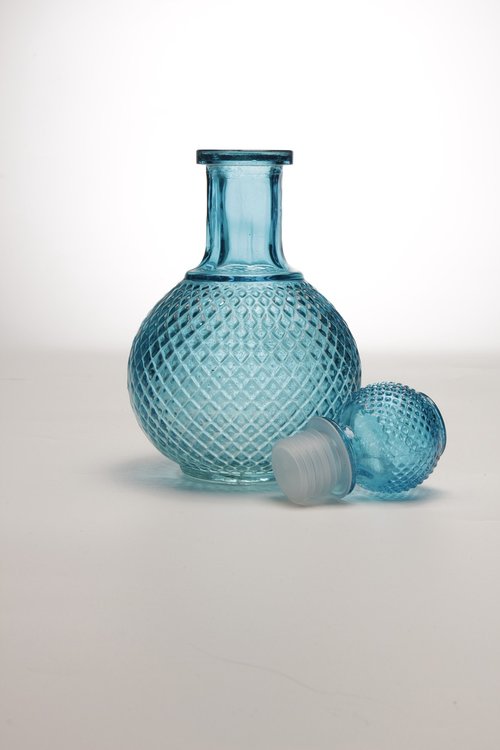 bottle  blue  glass