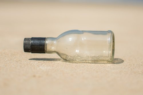 bottle  sand  beach