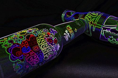 bottles neon colors