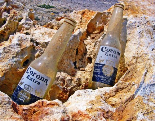 beer bottles empty corona