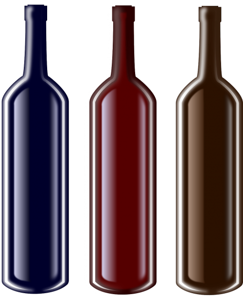 bottles wine blue