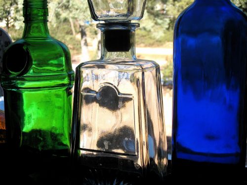 bottles window glass