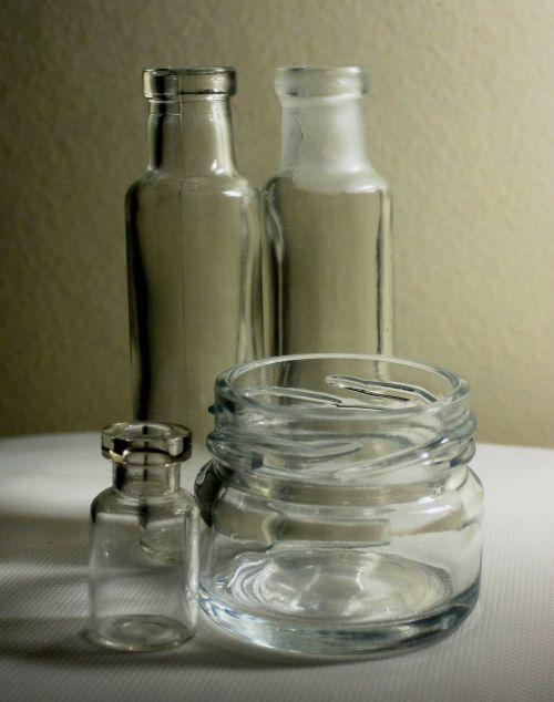 bottles glass clear