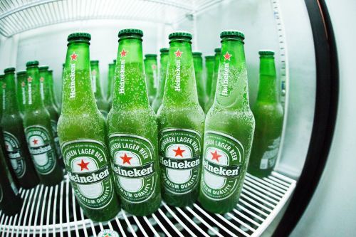 bottles fridge green