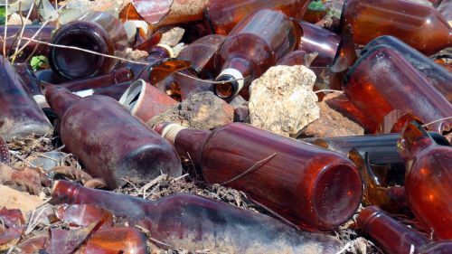 bottles brown glass