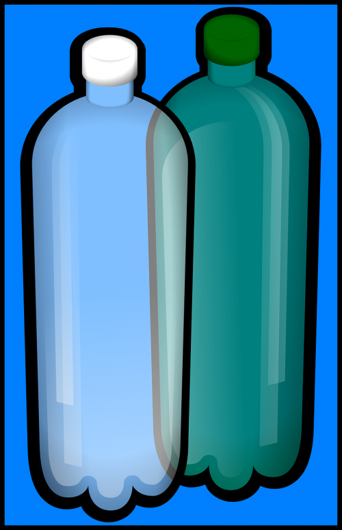 bottles clear blue