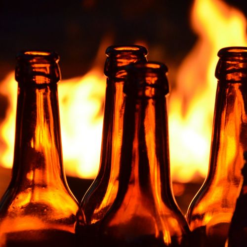 bottles fire cozy