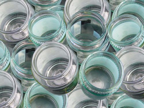 bottles jars glass