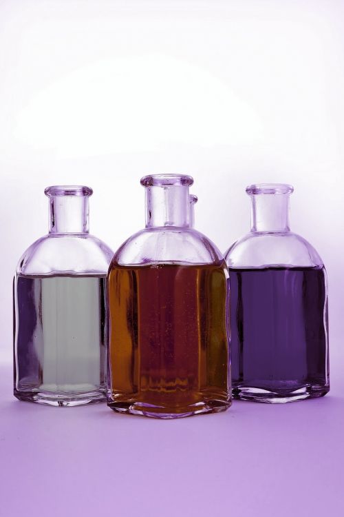 bottles liquid glass